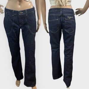 PZI dark wash Retro inspired flare jeans